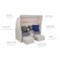 Kosz ogrodowy technorattanowy Michigan White / Grey
