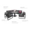 Narożne meble ogrodowe aluminiowe Sorrento Comfort Grey / Grey Melange