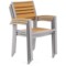 Krzesło aluminiowe Lorenzo Silver / Teak