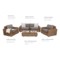 Meble ogrodowe technorattanowe Umbria Beige / Taupe Melange