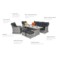 Meble ogrodowe technorattanowe Bergamo Light Grey / Grey Melange