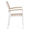 Krzesło aluminiowe Lorenzo White / Teak