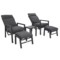 Meble ogrodowe aluminiowe Morton Dark Grey / Grey Melange