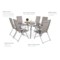 Meble ogrodowe metalowe Casablanca 150 cm Silver / Taupe Melange 6+1