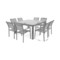 Meble ogrodowe aluminiowe Katania Square Grey / Window Grey 8+1