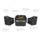 Meble ogrodowe technorattanowe Modena Grey / Grey Melange