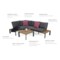 Narożnik ogrodowy aluminiowy Nicea Dark Grey / Grey