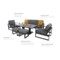 Meble ogrodowe aluminiowe Sorrento Grey / Grey Melange