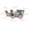 Meble ogrodowe technorattanowe Memfis Beige / Beige Melange