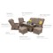 Meble ogrodowe technorattanowe Memfis Ginger / Brown Melange