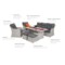 Meble ogrodowe technorattanowe Bergamo White / Grey