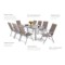Meble ogrodowe aluminiowe Ibiza 185 cm Silver / Taupe 8+1