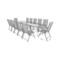 Meble ogrodowe aluminiowe Ontario 200+100 cm Grey / Light Grey Ibiza Grey / Window Grey 12+1
