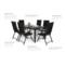 Meble ogrodowe aluminiowe Ibiza 150 cm Black / Black 6+1