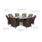 Meble ogrodowe technorattanowe Bristol Round Elegant 180 cm Brown Mat / Brown Melange 8+1