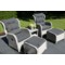 Meble ogrodowe technorattanowe Sofia White / Grey
