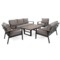 Meble ogrodowe aluminiowe Turyn Dark Grey / Beige Melange