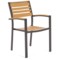 Krzesło aluminiowe Lorenzo Black / Teak