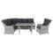 Narożny zestaw mebli ogrodowych lewy Alicante Light Grey / Grey Melange
