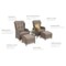Meble ogrodowe technorattanowe Sofia Ginger / Brown Melange
