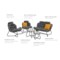 Meble ogrodowe technorattanowe Palermo Round Grey / Grey