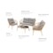Meble ogrodowe technorattanowe Toskania Beige / Light Grey