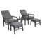 Meble ogrodowe aluminiowe Morton Dark Grey / Grey