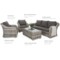 Meble ogrodowe technorattanowe Foggia Light Grey / Grey