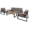 Meble ogrodowe aluminiowe Rimini Dark Grey / Beige Melange