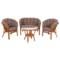 Meble ogrodowe rattanowe Bahama Orange / Cappuccino 3+1