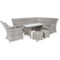 Narożny zestaw mebli ogrodowych prawy Alicante Light Grey / Grey Melange z pufami