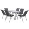 Meble ogrodowe Casablanca 145 cm Silver + Sevilla Silver / Grey 6+1 