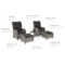 Meble ogrodowe technorattanowe Sofia Light Grey / Grey Melange