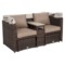 Sofa ogrodowa z baldachimem Michigan Brown Mat / Brown Melange