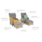 Meble ogrodowe technorattanowe Sofia Beige / Beige Melange