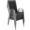 Zestaw 6 metalowych krzeseł ogrodowych Sevilla Grey / Black