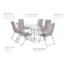 Meble ogrodowe metalowe Casablanca 150 cm Silver / Taupe 6+1
