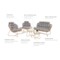 Meble ogrodowe technorattanowe Palermo Round Beige / Light Grey