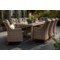 Meble ogrodowe technorattanowe Bristol 230 cm Beige / Beige Melange 8+1