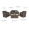 Meble ogrodowe technorattanowe Modena Silk Grey / Melange