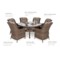Meble ogrodowe technorattanowe Bristol Round Elegant 150 cm Ginger / Brown Melange 6+1