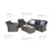 Meble ogrodowe technorattanowe Foggia Silk Grey / Grey Melange