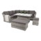Narożny zestaw mebli ogrodowych Foggia Plus Light Grey / Grey