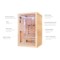 Sauna infrared Nordum Solea 2-osobowa naturalna