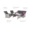 Meble ogrodowe technorattanowe Alicante White / Grey 
