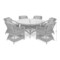 Meble ogrodowe technorattanowe Sycylia Round 150 cm Light Grey / Grey Melange 6+1