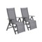 Zestaw krzeseł ogrodowych aluminiowych Ibiza Relax Grey / Window Grey