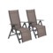 Zestaw krzeseł ogrodowych aluminiowych Ibiza Relax Grey / Taupe