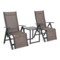 Zestaw krzeseł ogrodowych Ibiza Relax Grey / Taupe ze stolikiem Cuba Grey