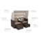 Kosz ogrodowy technorattanowy Michigan Brown Mat / Brown Melange